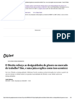 O Direito Reforça As Desigualdades de Gênero No Mercado de Trabalho - Sim, e Uma Juíza Explica Como Isso Acontece - Jornal O Globo