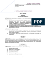 Ley Agricola Del Estado de Campeche