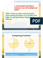 Comparing and ordering fractions with common denominators