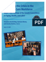 New York Senate Aging Committee Long-Term Care Workforce Hearing Report