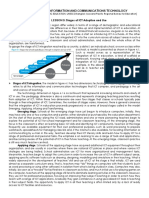 Chapter Three: Information and Communications Technology: LESSON 9: Stages of ICT Adoption and Use