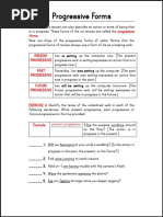 Progressive Verb Tense Worksheets