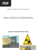 Heavy Vehicle/ Forklift Spotter.: Health, Safety and Environment