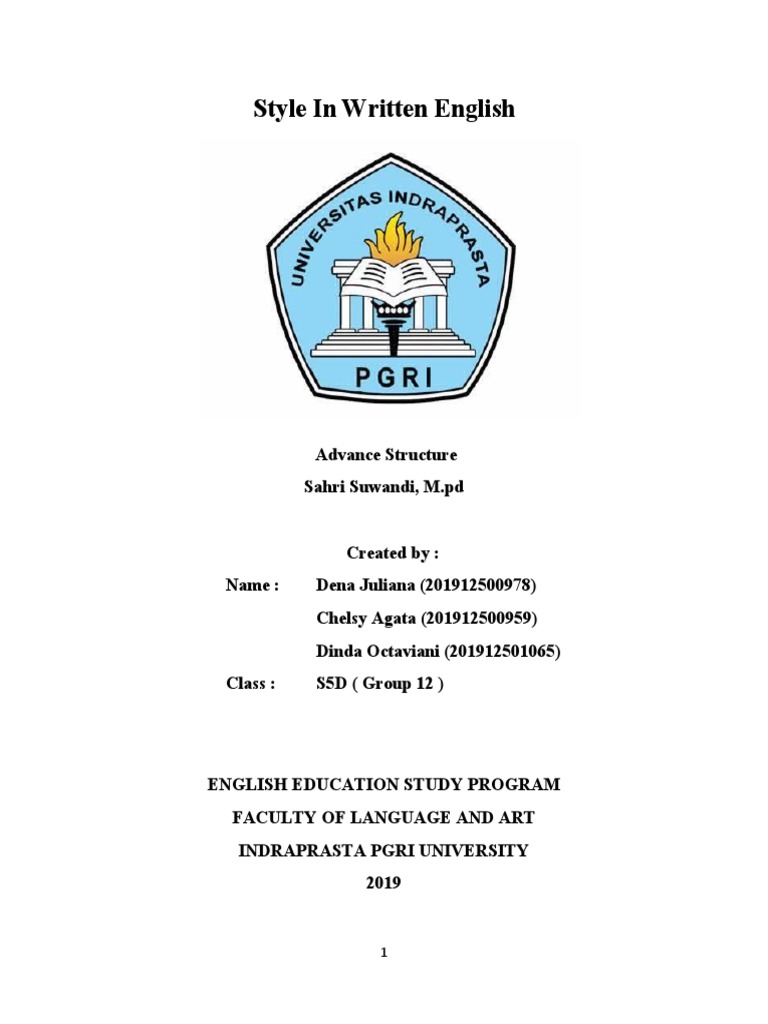 Understanding Style in English Writing | PDF | Grammatical Tense ...