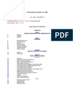 Food Safety and Quality Act, 2001: S.O. 2001, CHAPTER 20