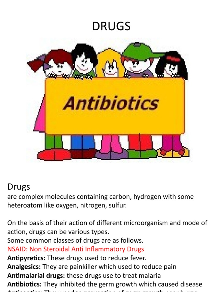 Lec No 2. Antibiotics, Antiseptic, Antipyretics PDF Penicillin Drugs