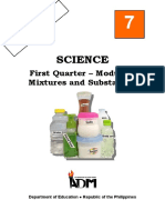 Science: First Quarter - Module 3 Mixtures and Substances
