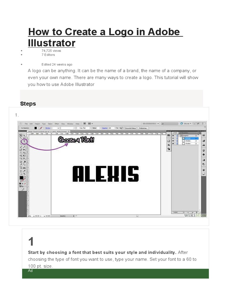 Create a Logo in Adobe Illustrator | PDF | Logos | Adobe Illustrator