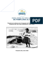 Revisión de La Historia de La Fundación Del Pueblo Joven de Pamplona Alta, San Juan de Miraflores, Lima - Perú