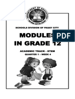 Modules in Grade 12: Schools Division of Pasay City