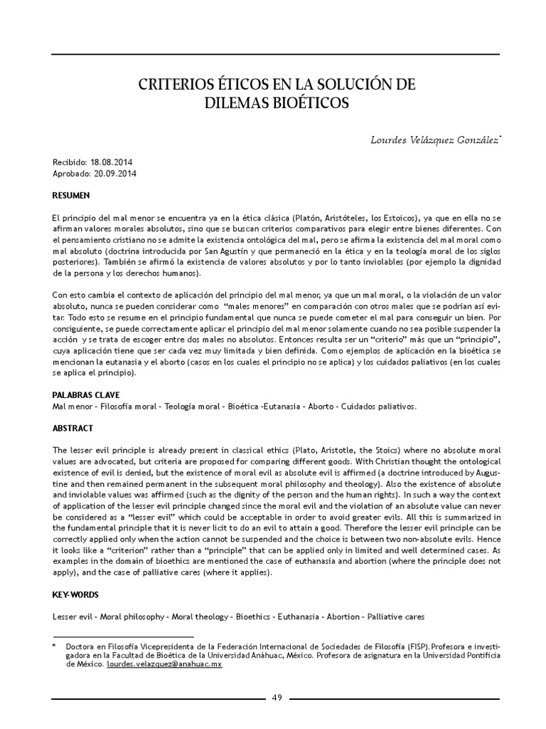 El Mal Menor Pdf Mal Moralidad