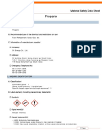 Propane: Material Safety Data Sheet