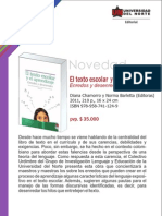 El Texto Escolar y El Aprendizaje: Enredos y Desenredos