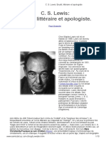 C. S. Lewis. Érudit, Littéraire Et Apologiste