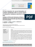 24-Hour Dynamics For Serum Biomarkers of Creatine Metabolism After An Acute Session of Exhaustive Resistance Exercise in Active Men