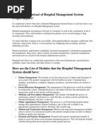 Hospital Management System Project Report