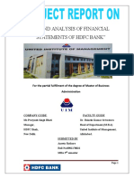Trend Analysis of Financial Statements of HDFC Bank