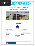 Trend Analysis of Financial Statements of HDFC Bank