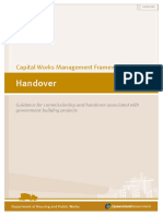 Handover: Capital Works Management Framework