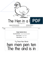 Theheninapen: Hen Men Pen Ten The The and Is in