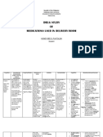 Drug Study OF Medications Used in Delivery Room: Republic of The Philippines Mindanao State University Marawi City