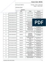 PDF Part List Mock Test