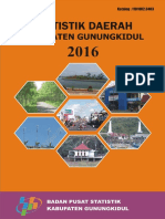 Statistik Daerah Kabupaten Gunungkidul 2016