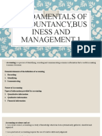 Fundamentals of Accountancy, Bus Iness and Management 1