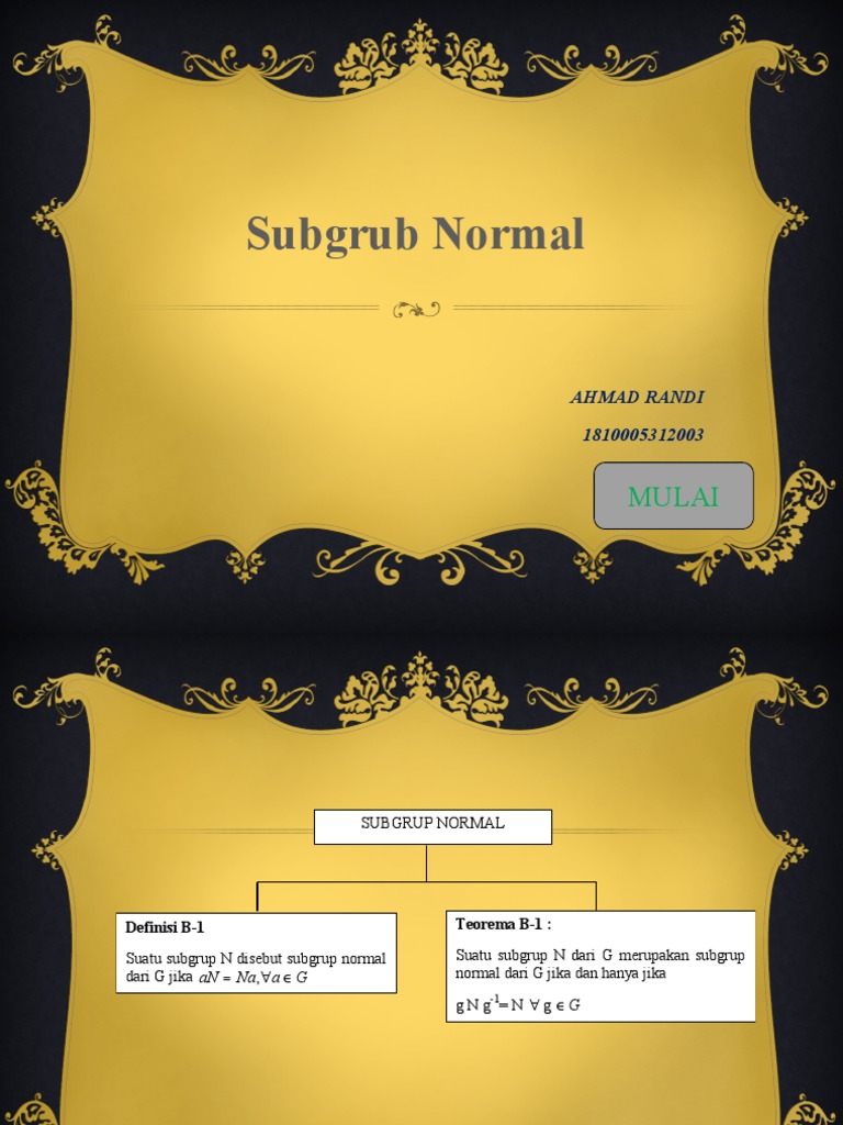Subgrup Normal dalam Teori Grup | PDF