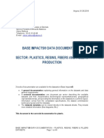 Base Impacts® Data Documentation Sector: Plastics, Resins, Fibers and Fillers Production