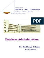 Database Administration: Ms. Shubhangi S Hajare