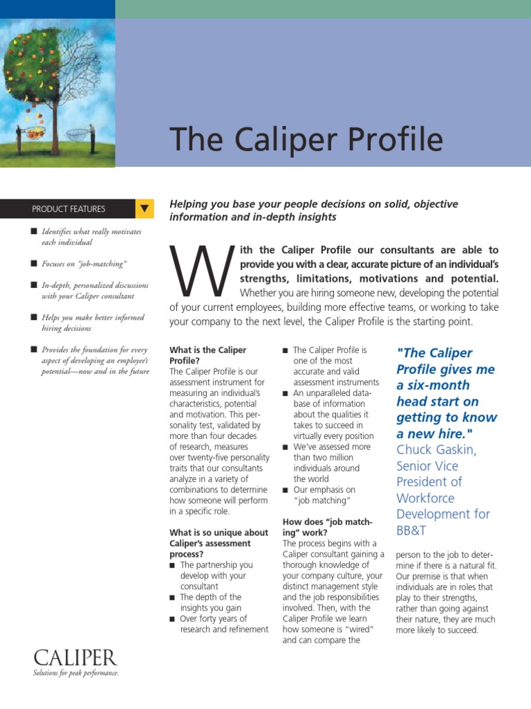 Caliper Profile | PDF | Organizational Culture | Cognition