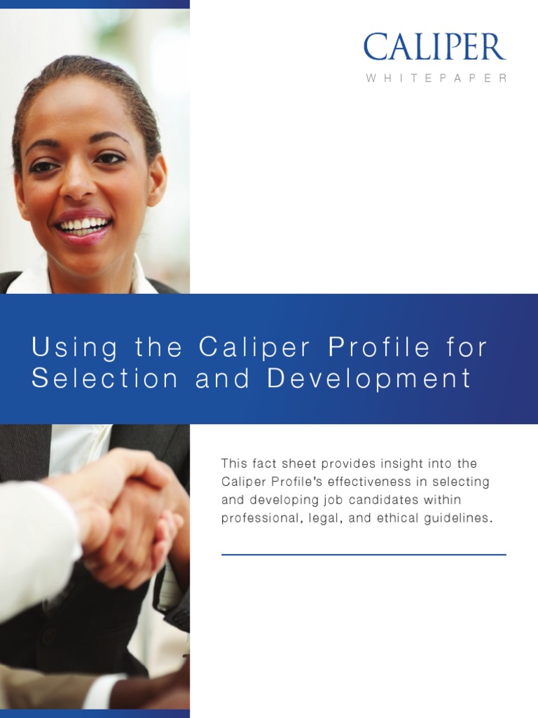 Caliper Profile: Selection & Development Guide | PDF | Disparate Impact ...