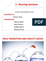 Role Transition and Reality Shock P