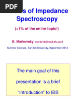 Basics of Impedance Spectroscopy: ( 1% of The Entire Topic!)