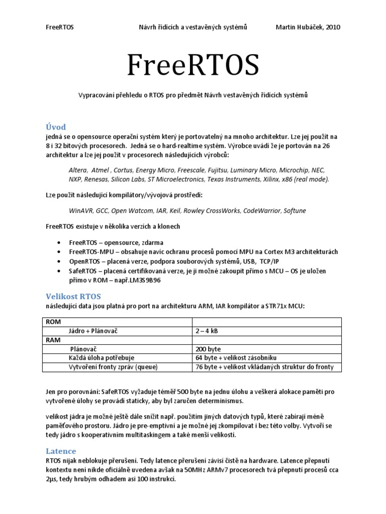 Free RTOS | PDF