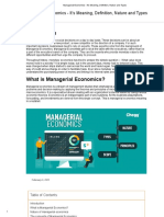 Managerial Economics - It's Meaning, Definition, Nature and Types