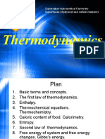 Thermodynamics: Zaporozhye State Medical University Department of Physical and Colloid Chemistry