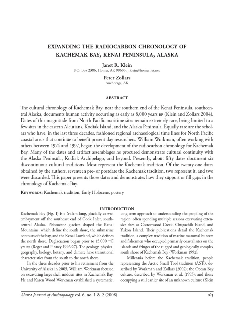 AkanthArticles 258 v6 n12 KleinZollars PDF Archaeology Alaska
