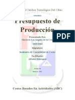 Presupuesto de Producción: Universidad Católica Tecnológica Del Cibao