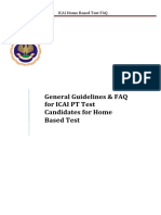 General Guidelines & FAQ For ICAI PT Test Candidates For Home Based Test