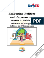 Quarter 1 - Module 7: Evolution of Philippine Politics and Governance