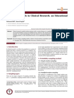 Sampling Methods in Clinical Research An Educational Review