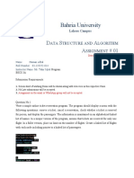 Bahria University: D S A A # 01