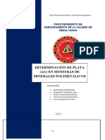 Determinación de Plata en Minerales Polimetálicos