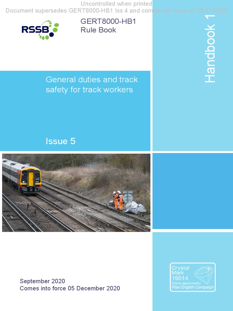 GERT8000-HB1 Iss 5 | PDF | Train | Rail Transport