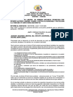 República de Colombia Rama Judicial Del Poder Público Juzgado Segundo Laboral Del Circuito Montería - Córdoba