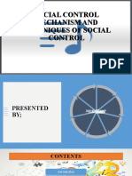 Social Control Mechanism and Techniques of Social Control Social Control Mechanism and Techniques of Social Control