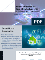 Smart Home Technology To Promote Care of Individuals With Alzheimer's Disease and Dementia