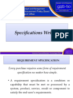 Specifications Writing